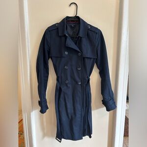 Navy Tommy Hilfiger trench coat xs